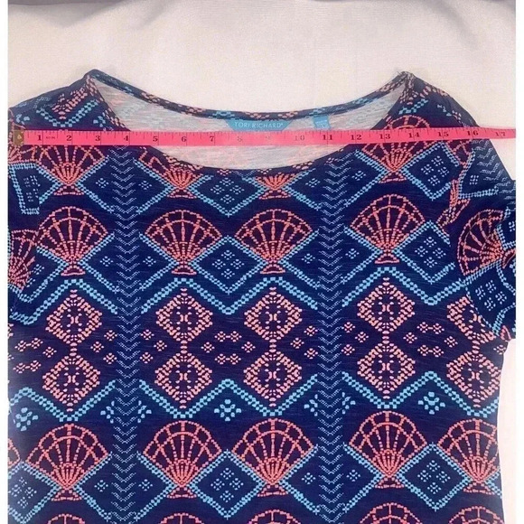 TORI RICHARD Honolulu Summer Short-Sleeve Shell Design Dress Small - Picture 6 of 8
